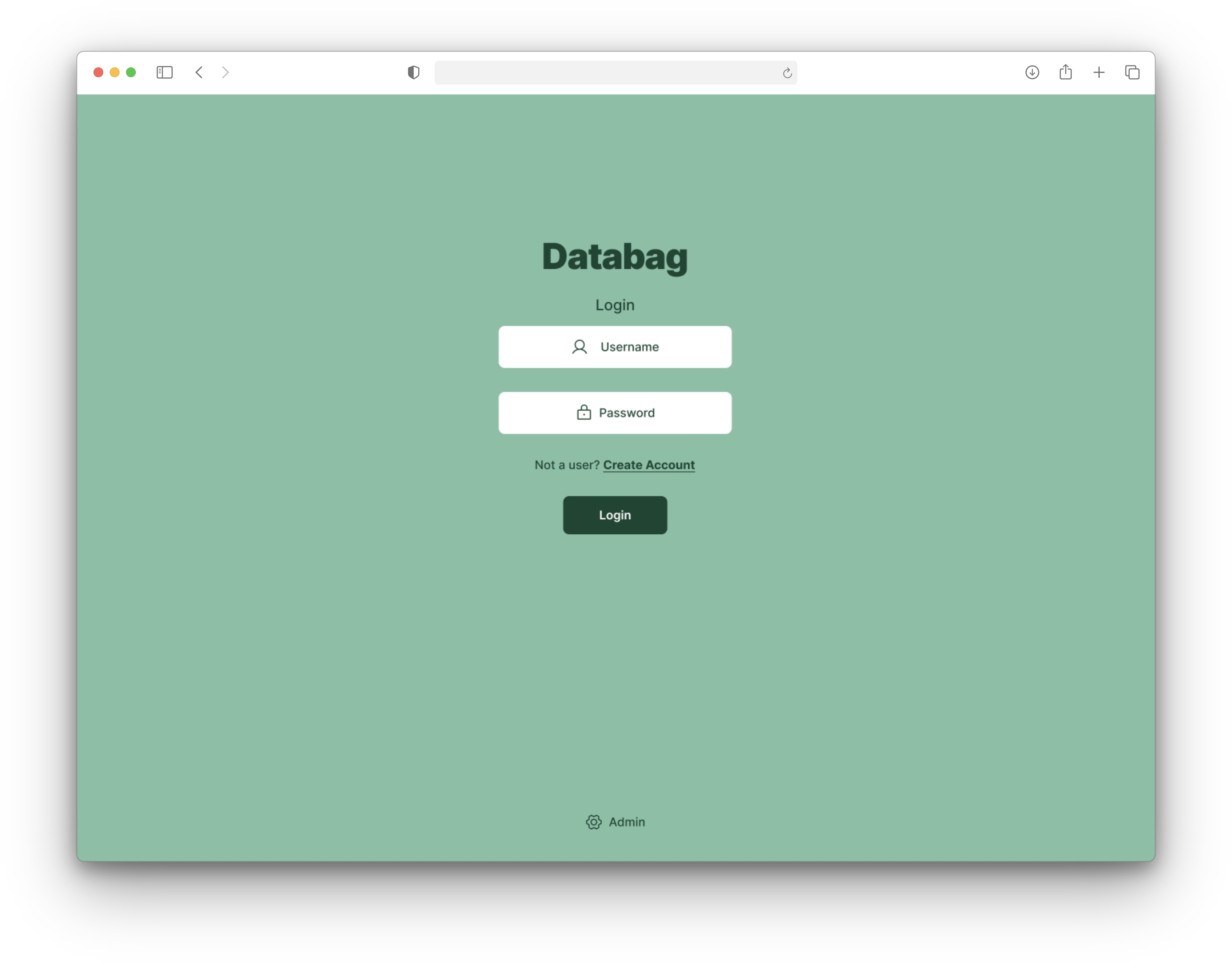 Databag app interface showcase