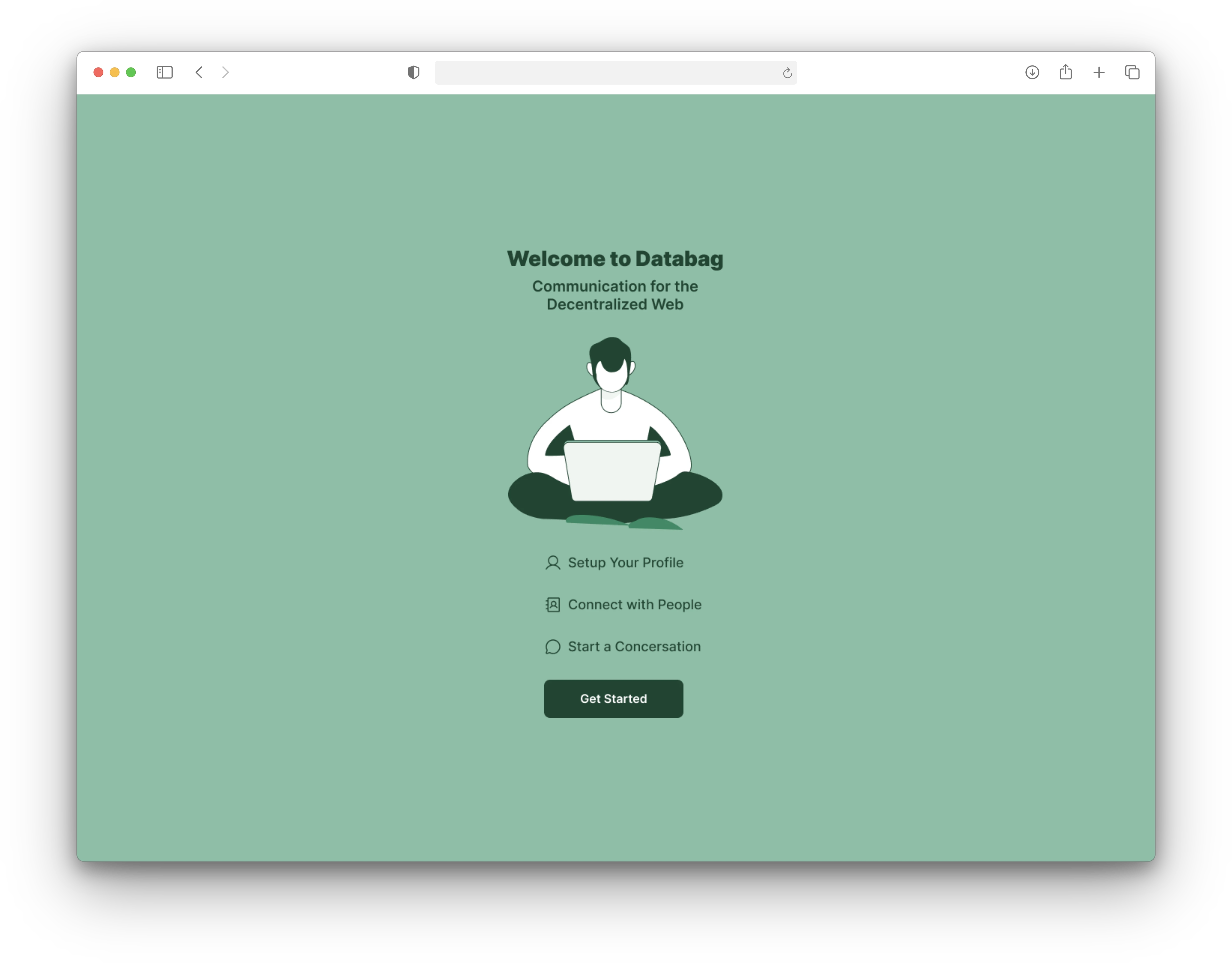 Databag app interface showcase