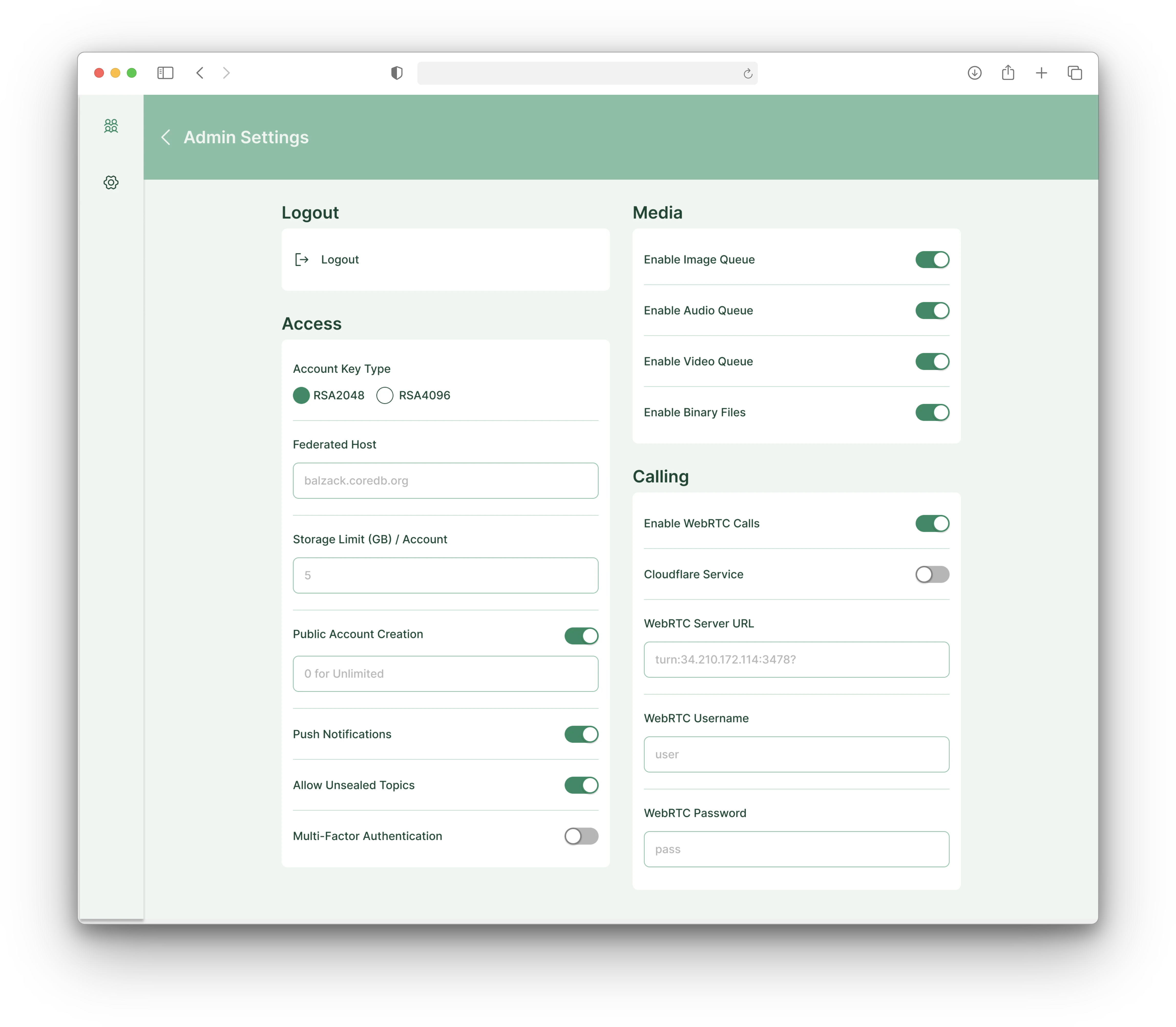 Databag app interface showcase
