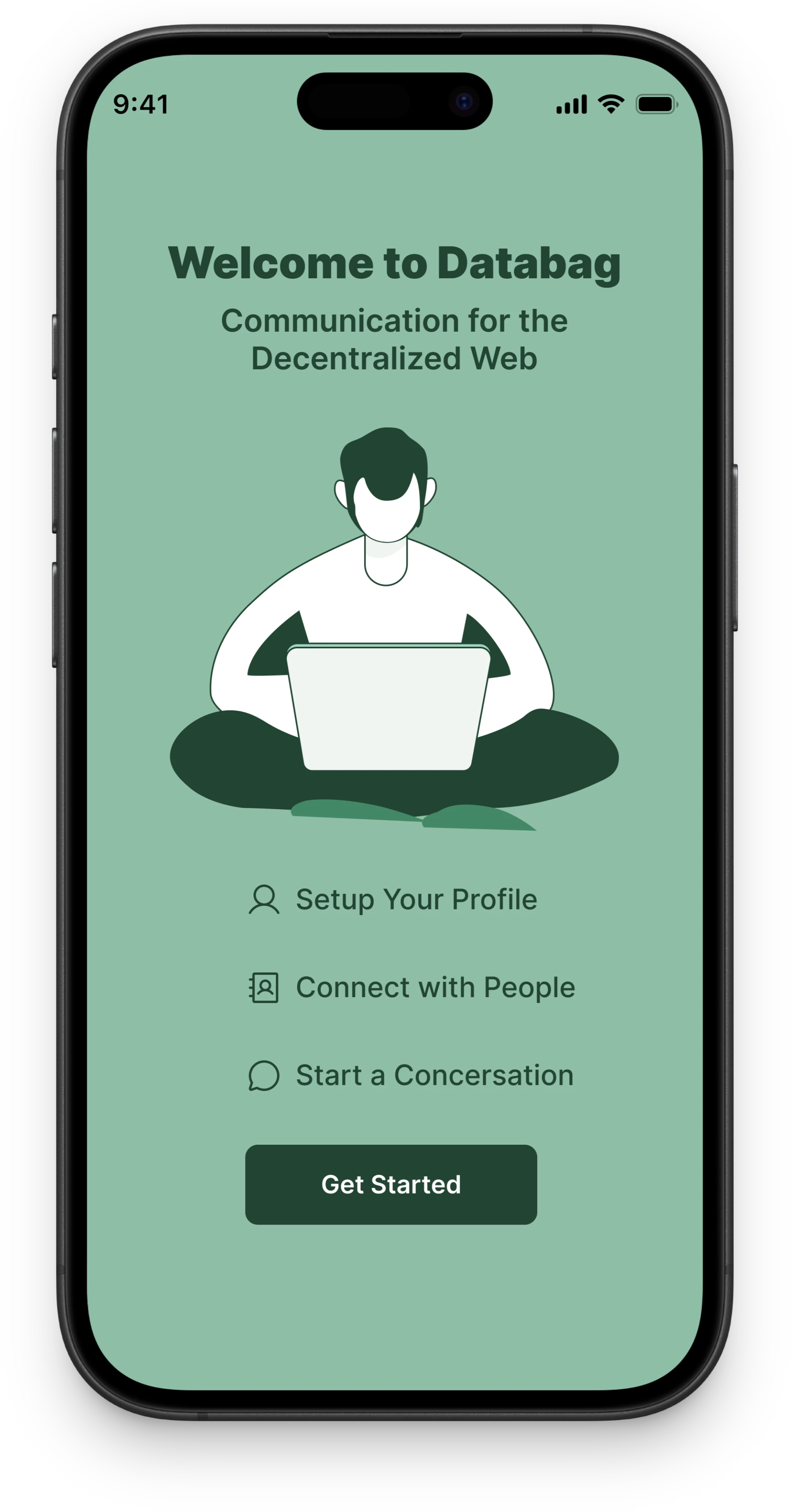 Databag app interface showcase