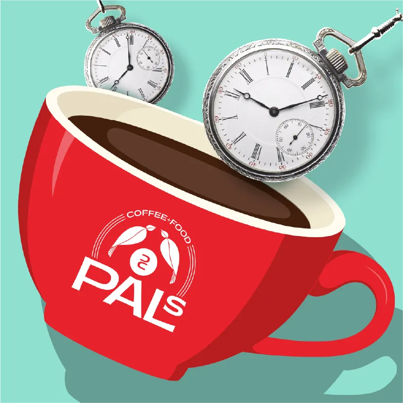 Pals Coffee and Food brand identity showcase