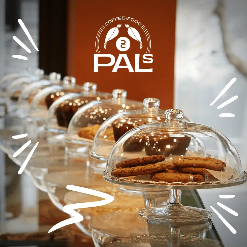 Pals Coffee and Food brand identity showcase